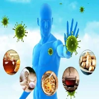 boost immunity-200- 200 Immunity shown by blue medical model resisting germs